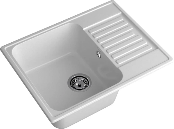 GRANFEST Мойка QUARZ 13  1-чаша+крыло 620*480мм серый арт.GF-Z-