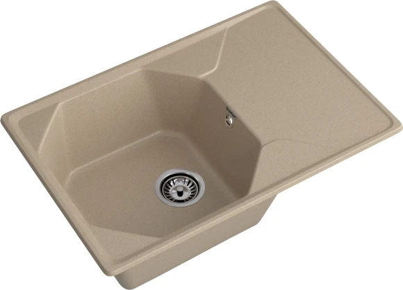 GRANFEST Мойка UNIQUE 740L 1-чаша+крыло 740*500мм песочный арт.GF- GRANFEST Мойка UNIQUE 740L 1-чаша+крыло 740*500мм песочный арт.GF-