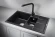 7802, ЧЁРНЫЙ, кухонная мойка, кварц 7802, ЧЁРНЫЙ, кухонная мойка, кварц