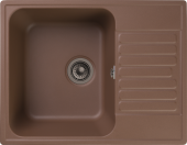 GRANFEST Мойка QUARZ 13  1-чаша+крыло 620*480мм терракот арт.GF-Z-