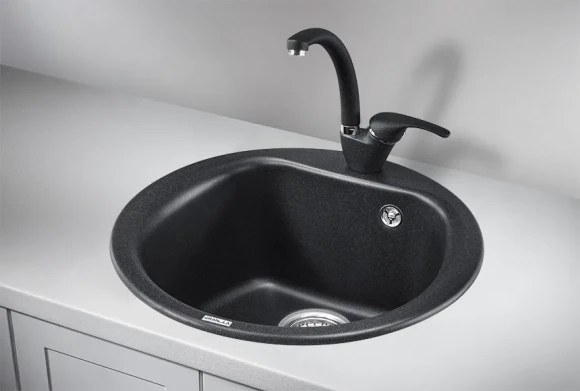 5101, ЧЁРНЫЙ, кухонная мойка, кварц