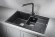 7802, ШВАРЦ (чёрный металлик), кухонная мойка, кварц 7802, ШВАРЦ (чёрный металлик), кухонная мойка, кварц