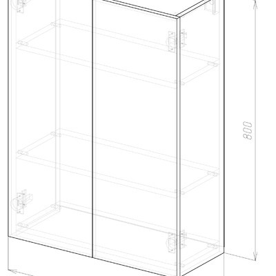 60 Шкаф навесной 60 белый глянец