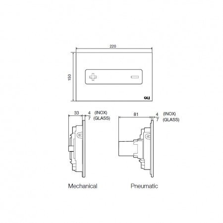 Панель механическая двойная OLI OCEANIA, стекло, белый