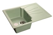 GRANFEST Мойка STANDART 680L  1-чаша+крыло 680*500мм салатовый арт.GF-