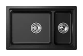 KS-7304U, ШВАРЦ (чёрный металлик), кухонная мойка, кварц