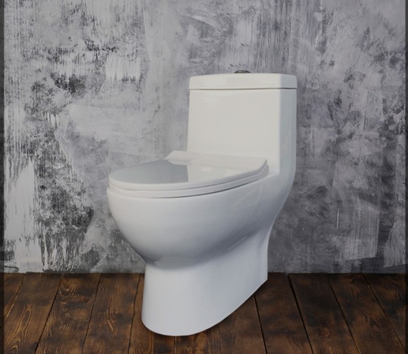 Унитаз-моноблок T1017, сиденье тонкое ДП, арматура (с гофрой и подводкой)