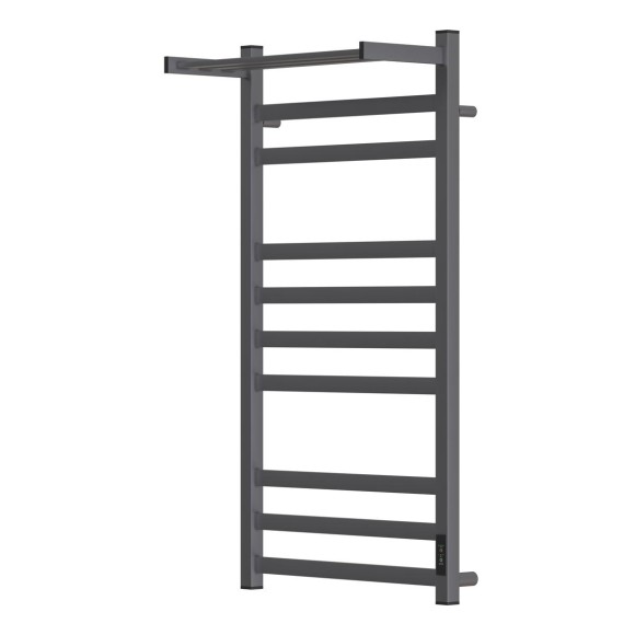 Полотенцесушитель электрический Point Меркурий PN83850PGR П9 500x1000 с полкой, диммер справа, графит премиум Полотенцесушитель электрический Point Меркурий PN83850PGR П9 500x1000 с полкой, диммер справа, графит премиум