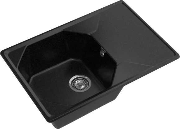 GRANFEST Мойка UNIQUE 740L 1-чаша+крыло 740*500мм черный арт.GF- GRANFEST Мойка UNIQUE 740L 1-чаша+крыло 740*500мм черный арт.GF-