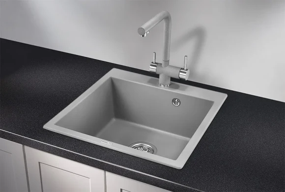 5102, АЛЮМИНИУМ, кухонная мойка, кварц