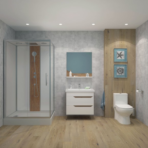 80 Зеркало "Liberty №2 80" (белый)