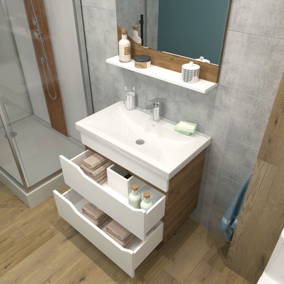 80 Подвесная тумба "Liberty №2 80" (ум. Грэмми 80; Como 80; Фостер 80) (белый)