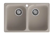 GRANFEST Мойка QUARZ 15  2-чаши 740*480мм песочный арт.GF-Z-