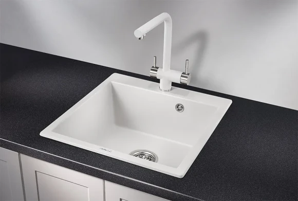5102, АРКТИК (БЕЛЫЙ), кухонная мойка, кварц 5102, АРКТИК (БЕЛЫЙ), кухонная мойка, кварц