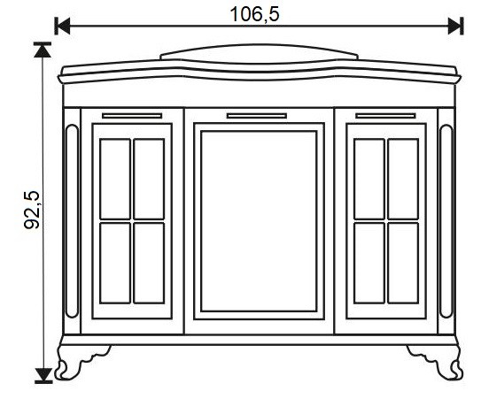 100 Тумба "Giovanni 100 "T" (ум. Модерн 105) с сифоном