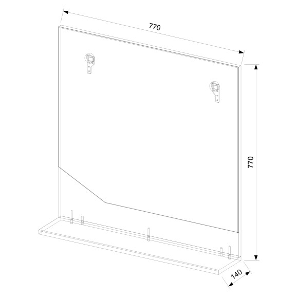 80 Зеркало "Liberty 80" (травертин)