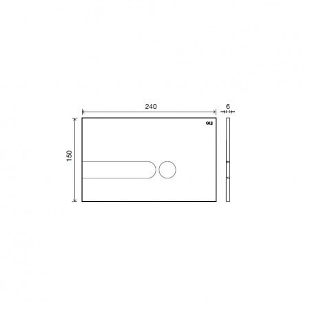 Панель механическая двойная OLI I-PLATE пластик, хром матовый Панель механическая двойная OLI I-PLATE пластик, хром матовый