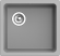 EWIGSTEIN Мойка 4540 подстольный монтаж 1-чаша 490*440мм серый  металлик арт.EW-