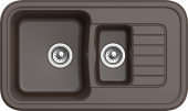 EWIGSTEIN Мойка ANTIK 60KF 1,5-чаши+крыло 860*510мм шоколад арт.EW- EWIGSTEIN Мойка ANTIK 60KF 1,5-чаши+крыло 860*510мм шоколад арт.EW-