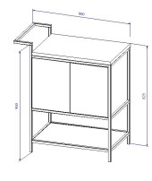 Тумба под раковину напольная BOTANIQUE 80 для CREA 50 зелёный Тумба под раковину напольная BOTANIQUE 80 для CREA 50 зелёный