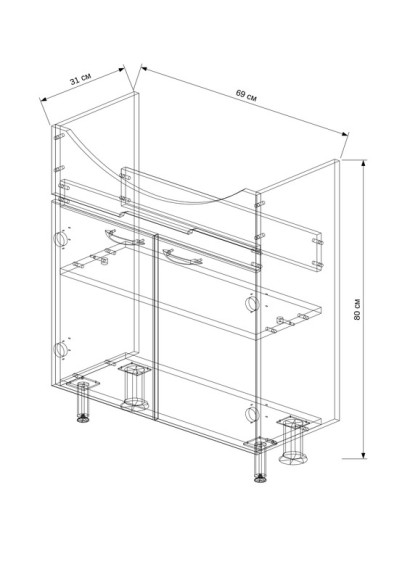 75 Тумба "Каскад-75" моринга (Элеганс-75)