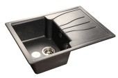 GRANFEST Мойка STANDART 680L  1-чаша+крыло 680*500мм черный арт.GF-