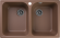 GRANFEST Мойка QUARZ 15  2-чаши 740*480мм терракот арт.GF-Z-