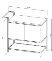 Тумба под раковину напольная BOTANIQUE 100 для CREA 50 зелёный Тумба под раковину напольная BOTANIQUE 100 для CREA 50 зелёный