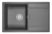 7804, ГРАФИТ (ЧЁРНО-СЕРЫЙ), кухонная мойка, кварц