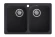 GRANFEST Мойка QUARZ 15  2-чаши 740*480мм черный арт.GF-Z-