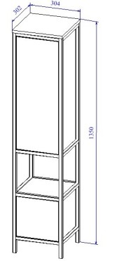 Пенал напольный BOTANIQUE 30 универсальный зелёный Пенал напольный BOTANIQUE 30 универсальный зелёный