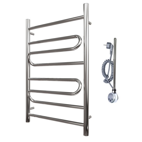 Полотенцесушитель электрический Point Юпитер PN01158E П4 500x800 левый/правый, хром Полотенцесушитель электрический Point Юпитер PN01158E П4 500x800 левый/правый, хром