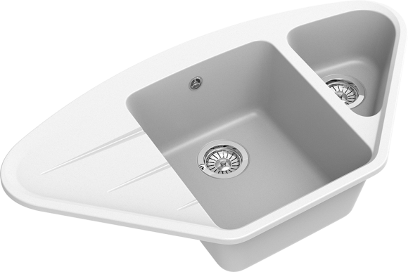 EWIGSTEIN Мойка WINK 80KF  угловая 1,5-чаши+крыло 960*520мм иней арт.EW-