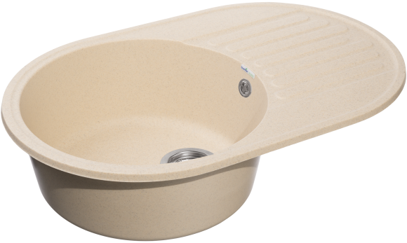 GRANFEST Мойка QUARZ 18  1-чаша+крыло 740*480мм бежевый арт.GF-Z-