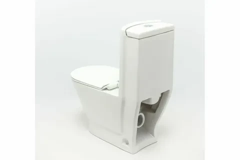 Унитаз-моноблок SM9004A, сиденье тонкое ДП, арматура (с гофрой и подводкой) 