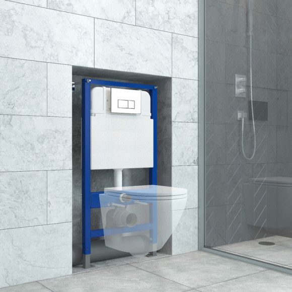 Кнопка смыва EvaGold 545-9 пластик прямоугольник хром для инсталляции 545 