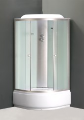 Душевая кабина EvaGold полукруг F902WS (90*90, высок.под., рифл. стек., белая стен.,хром матовый проф. 3к) Душевая кабина EvaGold полукруг F902WS (90*90, высок.под., рифл. стек., белая стен.,хром матовый проф. 3к)