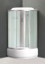 Душевая кабина EvaGold полукруг F902WS (90*90, высок.под., рифл. стек., белая стен.,хром матовый проф. 3к)