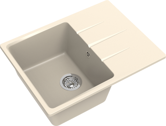 EWIGSTEIN Мойка GERD 45F  1-чаша+крыло  650*500мм крем арт.EW-