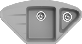 EWIGSTEIN Мойка WINK 80KF угловая 1,5-чаши+крыло 960*520мм серый металлик арт.EW- EWIGSTEIN Мойка WINK 80KF угловая 1,5-чаши+крыло 960*520мм серый металлик арт.EW-