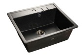 GRANFEST Мойка QUADRO 560 1-чаша 558*498мм черный арт.GF-