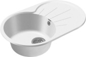 GRANFEST Мойка RONDO 750L  1-чаша+крыло 750*460мм иней арт.GF-