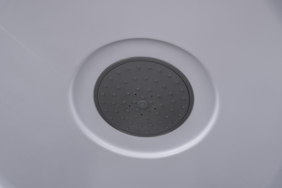 Душевая кабина EvaGold полукруг F901BS (90*90, низ.под., рифл. стек., черн. стен., хром матовый проф. 3к.)