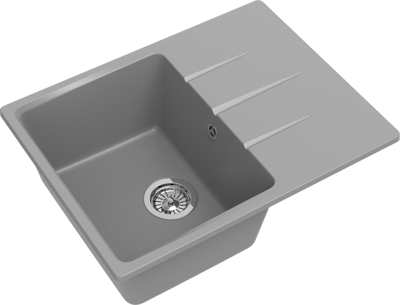 EWIGSTEIN Мойка GERD 45F 1-чаша+крыло 650*500мм серый металлик арт.EW- EWIGSTEIN Мойка GERD 45F 1-чаша+крыло 650*500мм серый металлик арт.EW-