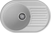 GRANFEST Мойка QUARZ 18  1-чаша+крыло 740*480мм серый арт.GF-Z-