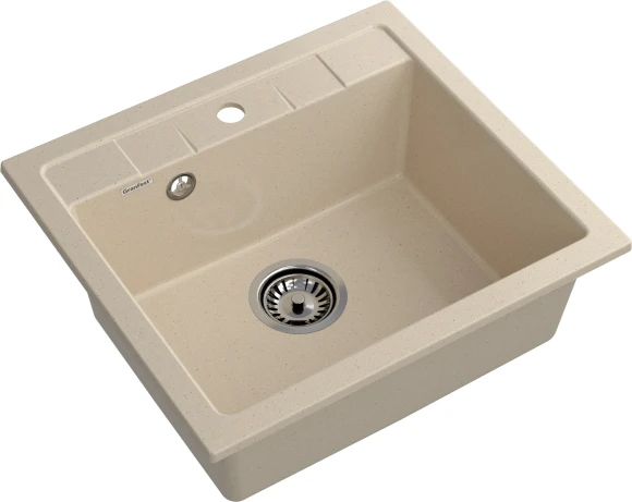 GRANFEST Мойка QUADRO 561 1-чаша 560*500мм бежевый арт.GF-