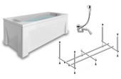 Комплект Акриловая ванна TIMO KILO1570 150*70*63+каркас+слив-перелив+фронтальная панель+торцевая панель