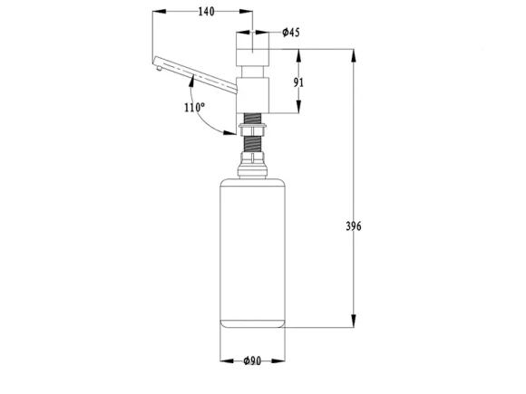 EWIGSTEIN  Дозатор 0031 с колбой 1250мм иней арт.