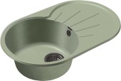 GRANFEST Мойка RONDO 750L  1-чаша+крыло 750*460мм салатовый арт.GF-