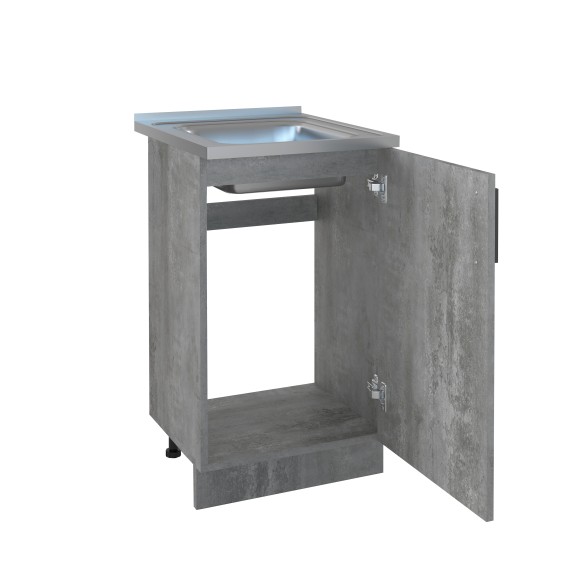 500 Стол под мойку - Цемент светлый (мойка 50*50) 500 Стол под мойку - Цемент светлый (мойка 50*50)